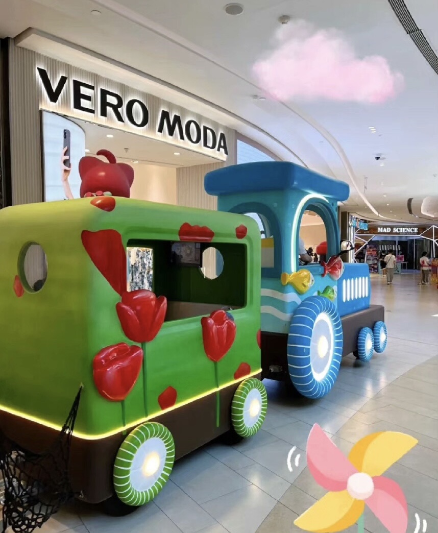 Аттракцион паровозик Синий трактор Аттракцион паровозик Синий трактор